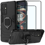 Strug for OnePlus 9 Case,Heavy Duty Protection Shockproof Kickstand Armor Case with Tempered Glass Screen Protector