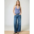 thumbnail image 6 of Halter Tops for Women Summer Crop Deep V Neck Blackless Tank Top Going Out Y2k Clothes Blue S, 6 of 7