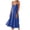 Blue, variant on Women Strapless Dress Pure Cotton Sleeveless Backless Dress With Flowing Long(Black,L)