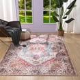 thumbnail image 2 of Arogan Traditional Persian Bohemian Area Rugs , Suitable for Living Room, Bedroom, Office Area Rugs, Orange, 5' x 8', 2 of 7