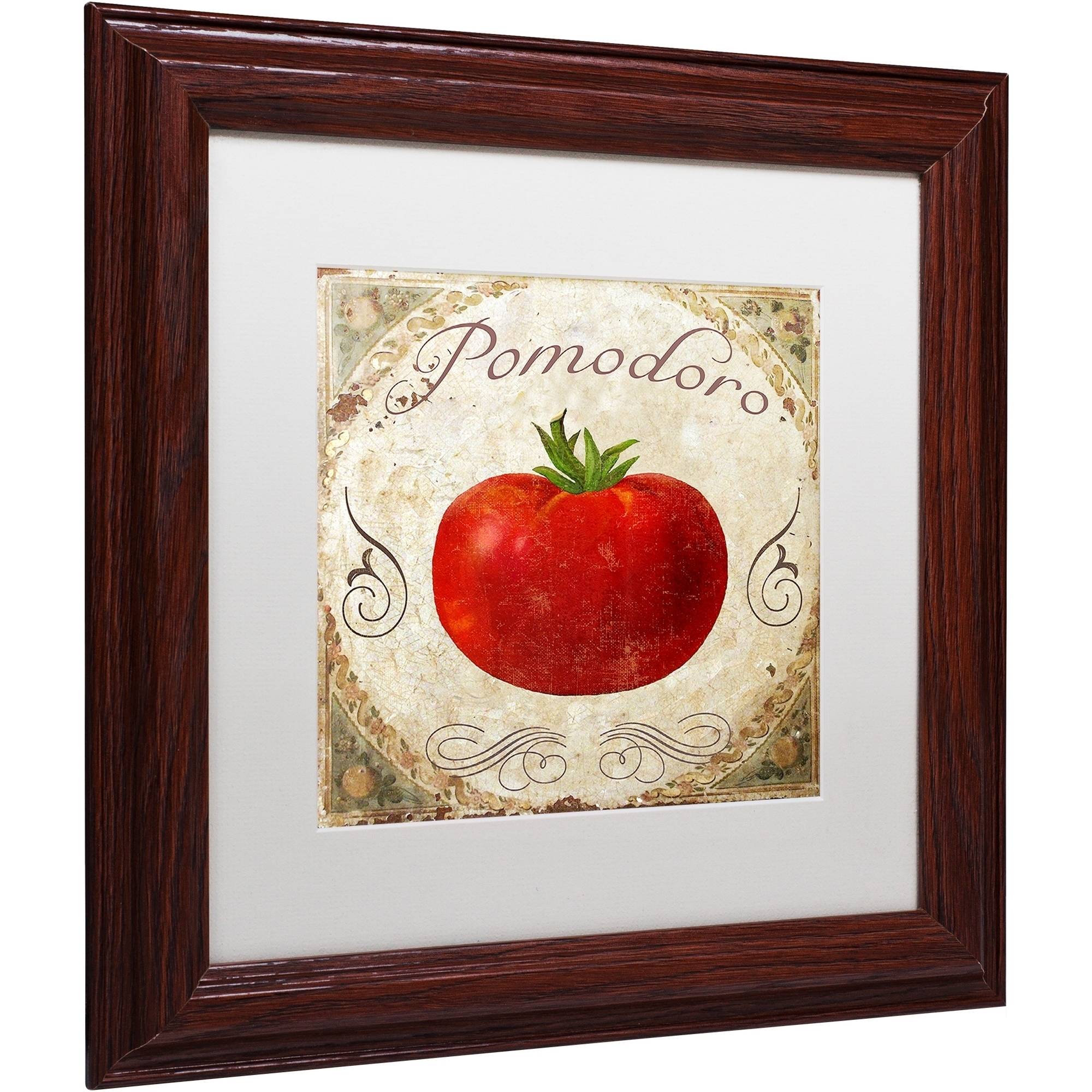 Trademark Fine Art "Mangia II" Canvas Art by Color Bakery White Matte, Wood Frame