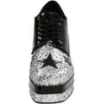 thumbnail image 2 of Funtasma by Pleaser Men's Halloween Glamrock-02,Black/Silver,M (US Men's 10-11 M), 2 of 7