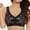 Black, variant on Women Wireless Front Closure Posture Bra Floral Embroidery Back Smoothing Adjustment Brassiere Soft Breathable Everyday Bra Beige L