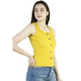 thumbnail image 3 of Artyska Women Ribbed Round Neck Summer Tank Sleeveless Crop Top, 3 of 6