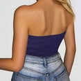 thumbnail image 5 of Tank Tops for Women,Fashion Strapless Tube Top Sleeveless Backless Bandeau Cropped Casual Comfortable Soft Basic Yoga Vest Tunic for Going Out,Camisole Tops for Women,Purple,S, 5 of 5
