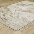 thumbnail image 5 of 10' X 13' Ivory Tan Beige Grey And Brown Abstract Power Loom Stain Resistant Area Rug, 5 of 5