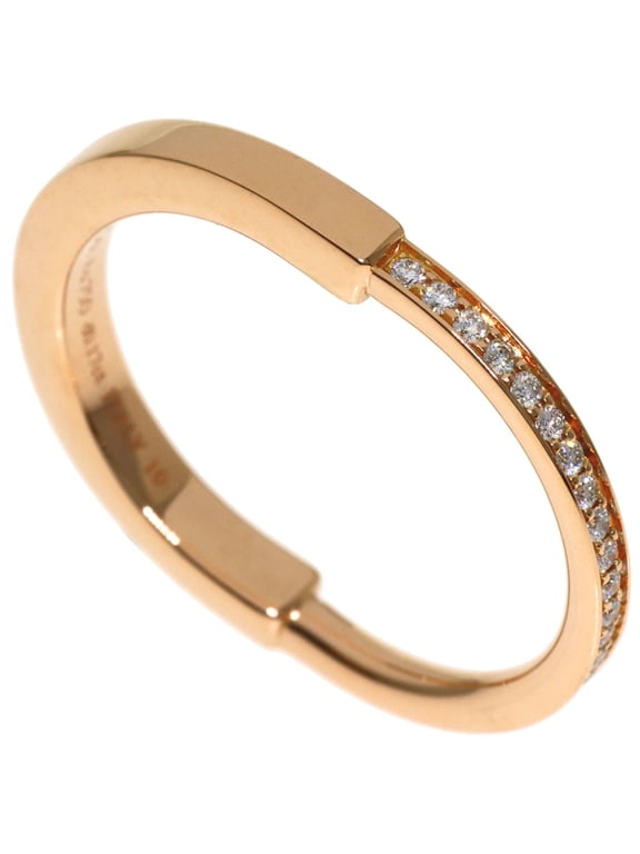 Pre-Owned Tiffany & Co. Rock Diamond Ring, 18K Pink Gold, Women's.