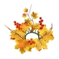 thumbnail image 2 of Artificial Maple Leaf Candle Holder Set, Fall Wreath Centerpiece For Table, Thanksgiving Party, Or Halloween Decoration, 2 of 6