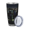thumbnail image 2 of Lsque Five Nights At Freddy'S Pattern 20oz Car Cup with Lid and Straw, Insulated Coffee Cup with Straw Topper, Spill Proof Travel Coffee Mug, Stainless Steel Tumble, 2 of 8