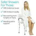 thumbnail image 6 of Vive Shower Chair with Arms and Back – Safety Bath Seat for Seniors, Adults, and Disabled Individuals, 6 of 9