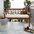 thumbnail image 4 of Sorra Home Ivory Indoor/Outdoor Bench Cushion, Corded, 4 of 4