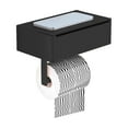 thumbnail image 2 of Toilet Paper Holder under $5! kkbbma Wall Mounted Toilet Paper Holder with Shelf, Bathroom Tissue Dispenser with Wipes Storage, Adhesive or Screw Mount Bath Organizer, 2 of 9
