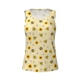 thumbnail image 5 of Goofa Sunflowers Bee Printed Womens Workout Tops for Women Sleeveless Yoga Shirts Athletic Running Tank Tops Sleeveless Gym Clothes Workout Apparel-Medium, 5 of 9