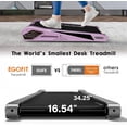thumbnail image 2 of Portable Compact Walking Treadmill with 5% Incline, Pink Version for Home & Office Use with Remote & APP Control, 2 of 5