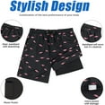 thumbnail image 4 of Zando Mens Swimming Trunks Quick Dry Compression Liner Swim Shorts Board Shorts Pink Shark L, 4 of 5