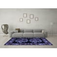 thumbnail image 3 of Ahgly Company Indoor Square Medallion Blue French Area Rugs, 3' Square, 3 of 4