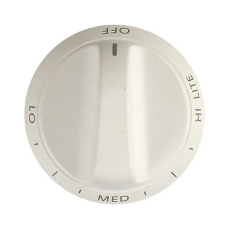 Amana Cooktop Parts - 31905408W Amana Cooktop Knob, Top Burner Valve (wht)