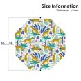thumbnail image 2 of Honeii Summer Leopard print Leather Coaster Set of 4, ideal for safeguarding your furniture from drinks spills and effortless cleanup-Octagon, 2 of 6