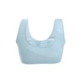 thumbnail image 4 of Entrenamiento Algodón Sin alambre Comodidad Cojín extraíble Chaleco Tops Sujetador Azul One Size, 4 of 6