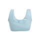thumbnail image 4 of Entrenamiento Algodón Sin alambre Comodidad Cojín extraíble Chaleco Tops Sujetador Azul One Size, 4 of 6