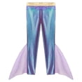 thumbnail image 5 of TiaoBug Mens Mermaid Pants King of The Sea Costume Metallic Shiny Fishscale Print Tights Leggings Purple XXL, 5 of 7