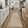 thumbnail image 6 of BERTHMEER 2'x6' Runner Rugs for Hallway Entryway Bathroom Bedroom Kitchen Non Slip Washable Vintage Beige Oriental Traditional Distressed Runner Rugs, 6 of 7