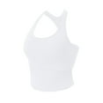 thumbnail image 4 of Pntutb Tank Tops for Women Clearance Women's Fashion Temperament Sleeveless Round Neck Color Vestpullover Tops Rolback, 4 of 5