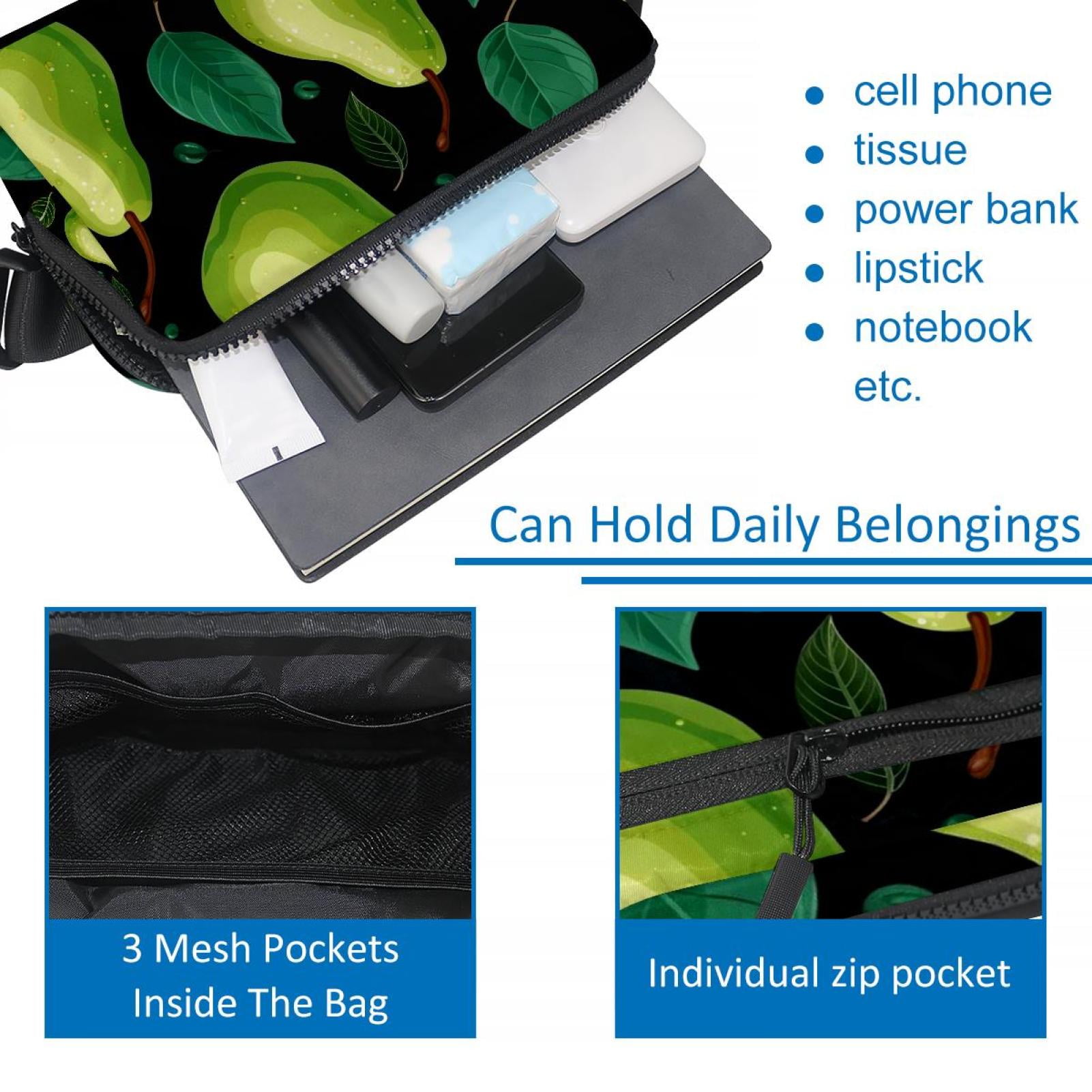 Pears Lightweight Adjustable Fanny Pack with Extension Strap - Unisex Waist Packs Crossbody Bag