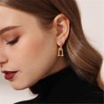 thumbnail image 5 of U-shape Pin Link Chain Earring Ear Rings Women Lady Gifts, 5 of 5