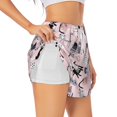 thumbnail image 1 of Balery Cat Pantalones cortos deportivos para mujer con forro y dos bolsillos, elásticos, para entrenamiento, gimnasio, yoga-XX-Large, 1 of 7