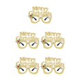 thumbnail image 1 of Becaristey Lunettes de Noël Funky Lunettes Décoratives pour Rassemblement Festif Spécial Multicolore Vert Anglais 5Ensemble, 1 of 6