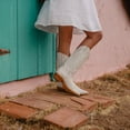 thumbnail image 6 of Women's Stetson Casey Leather Boots Snip Toe Handcrafted White, 6 of 6