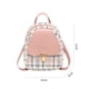 thumbnail image 5 of Mini bolso con hebilla de metal, mochila de viaje rosa, mochila elegante a cuadros de 19 pulgadas para niñas, 5 of 5