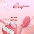 thumbnail image 3 of 10Pack Disposable Toothbrushes with Toothpaste 5-in-1 Mini Travel Toothbrush with Tongue Scraper + Floss + Pick Individually Wrapped Prepasted Portable On The Go Toothbrush for Work Travel, 4 Flavors, 3 of 8