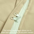 thumbnail image 5 of Queen 3-Piece Duvet Cover Set with 2 Pillow Shams, Brushed Microfiber, Easy Snap Zipper & Corner Ties, Khaki, Ntbay | Comforter Not Included, 5 of 6