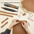 thumbnail image 2 of DIY 23pcs DIY PU Leather Craft Bag Making Tool Kit Knitting Crochet Bag Sewing Material Handmade Bucket Bag Purse Making Shoulder Bags All Accessories 7.8×7.4 Inch(Brown) DIY, 2 of 9