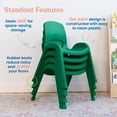 thumbnail image 4 of ECR4Kids Plastic Stackable SitRight Chair, 11in, Classroom Furniture, Green, 4-Pack, 4 of 9