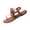 Brown #069, variant on Womens Bow Thong Sandals Flat Slingback Toe Post Summer Casual Beach Vacation Dress Shoes, 43