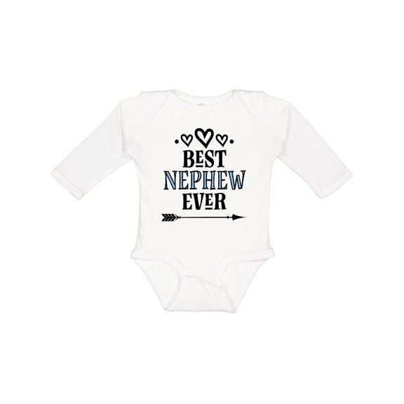Inktastic Best Nephew Ever from Aunt Boys Long Sleeve Baby Bodysuit