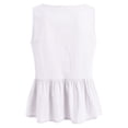 thumbnail image 6 of vigerkar Women Trendy Bow Tie Front Tank Tops Sleeveless Peplum Ruffle Blouse Tie Up Summer Casual Dressy Tunic White, S, 6 of 7