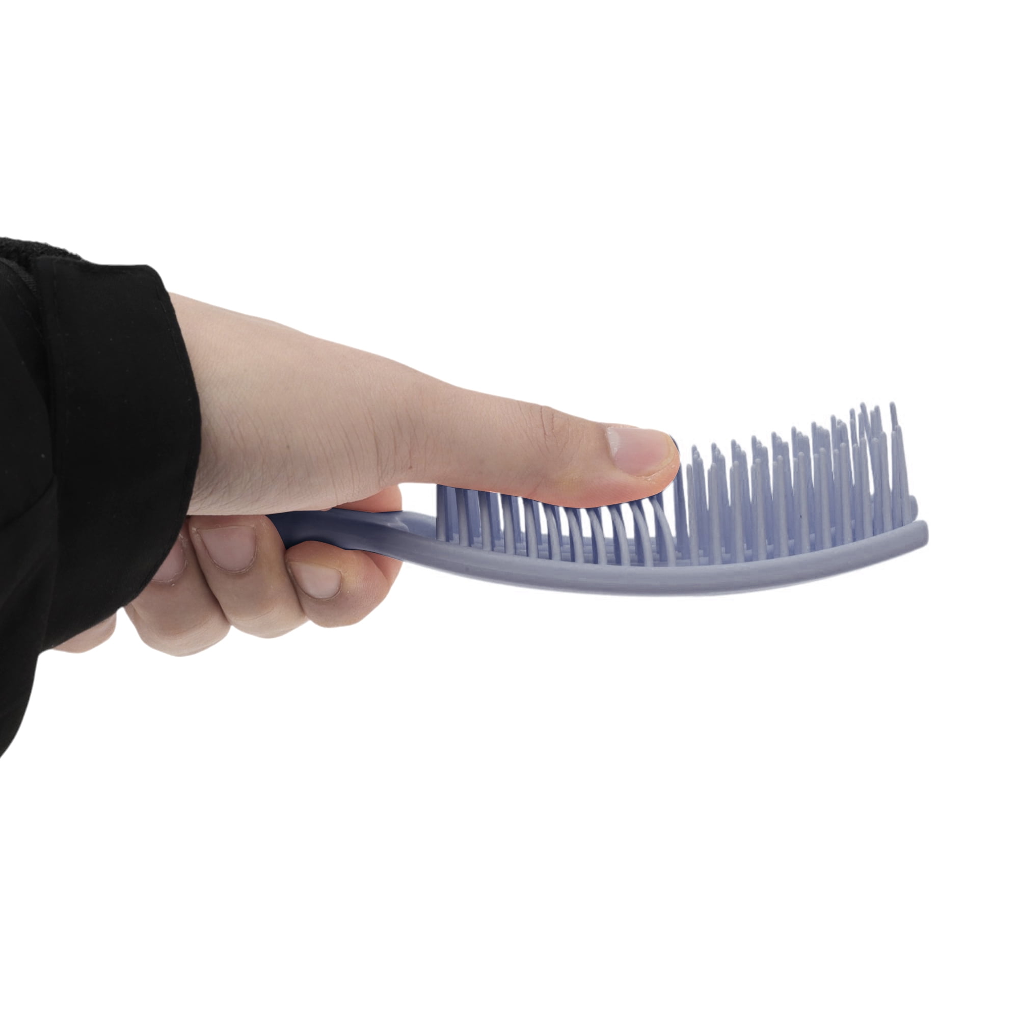 Unique Bargains 1 Pc Portable Hollow Comb Hair Brush for All Hair Types Purple