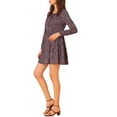 thumbnail image 4 of INSPIRE CHIC Robe Babydoll à Étages pour Femme, Col à Nouer, Superposée, S Noir Rouge, 4 of 6