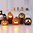 thumbnail image 4 of Halloween Jack-O-Lantern Lights, Cute Pumpkin Statue Decor with LED Lights, Battery Operated Table Ornaments for Home Party Decor, 4 of 5