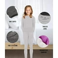 thumbnail image 3 of MISS POPULAR Girls 2-Pack Thermal Waffle Active Base Layer Sets| Long Sleeve Shirt and Pants, 3 of 5