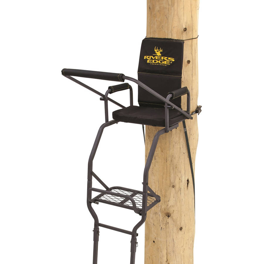 Rivers Edge Deluxe Ladder Treestand with Padded Armrests & Backrest