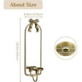 thumbnail image 2 of NestE Gold Candle Sconces Wall Decor: Modern Decorative Wall Candle Holder Set of Two for Bedroom - Vintage French Metal Mirror Candle Sconces Beside Fireplace TV, 2 of 7