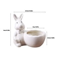 thumbnail image 3 of Giyblacko Flower Pots Easter Rabbit Mini Ceramic Succulent Plant Pots Thumb Flower Pots For Small Plants And Decorative Objects, 3 of 4