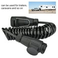 thumbnail image 1 of 13 Pin Trailer Plug Connector Adapter Durable Plastic Spring Cable Wiring for Caravan European Standard Black, 1 of 7