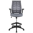 thumbnail image 6 of Emma + Oliver High Back Dark Gray Mesh Ergonomic Drafting Chair with Adjustable Flip-Up Arms, 6 of 13