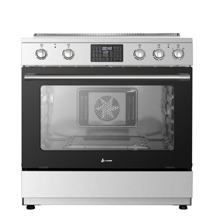Lanbo 36 inch 5 Burners Air Fry Convection Oven Freestanding Electric Range with Rotisserie and Pizza